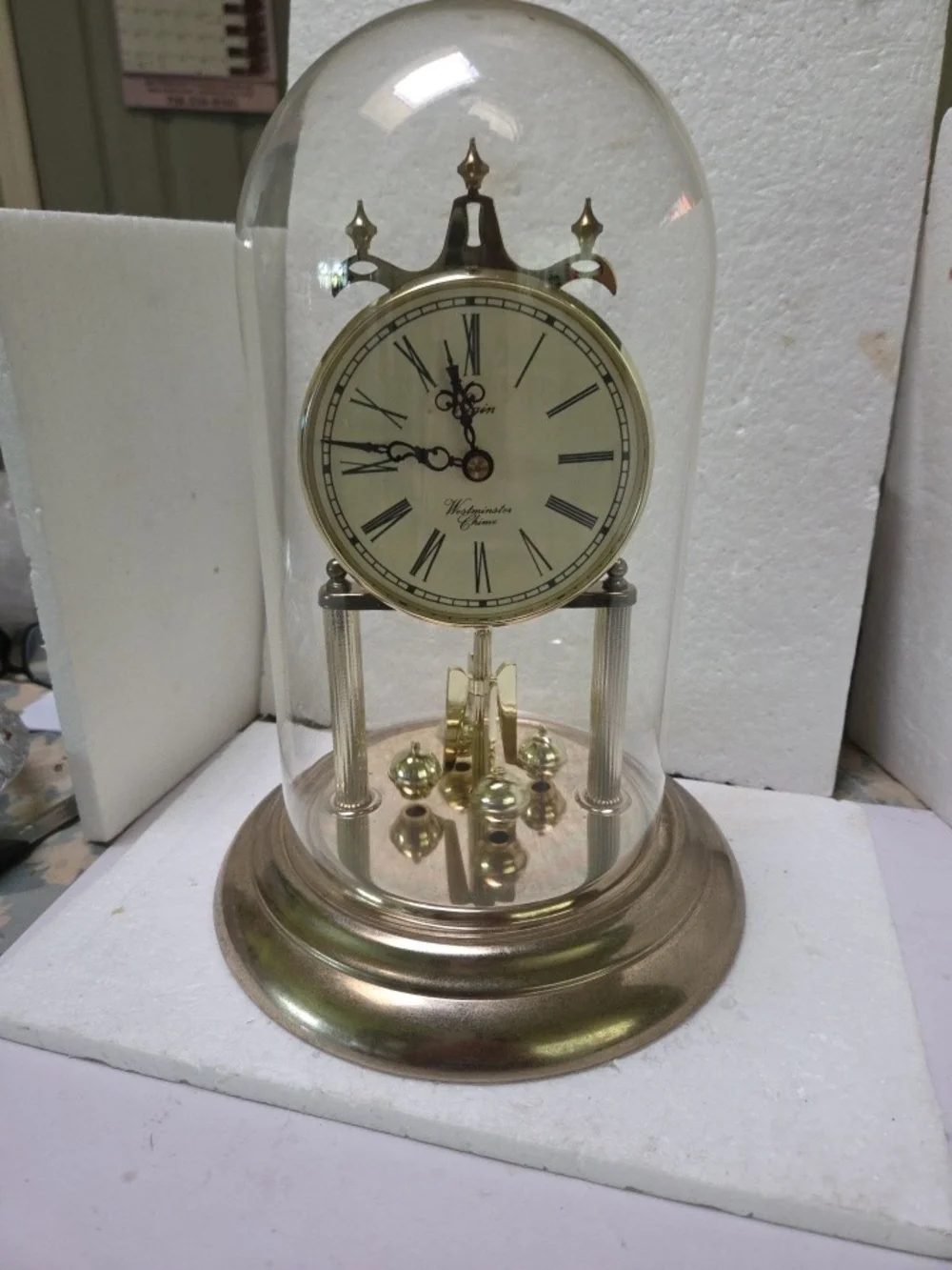 Classic Gold Anniversary Dome Clock -12